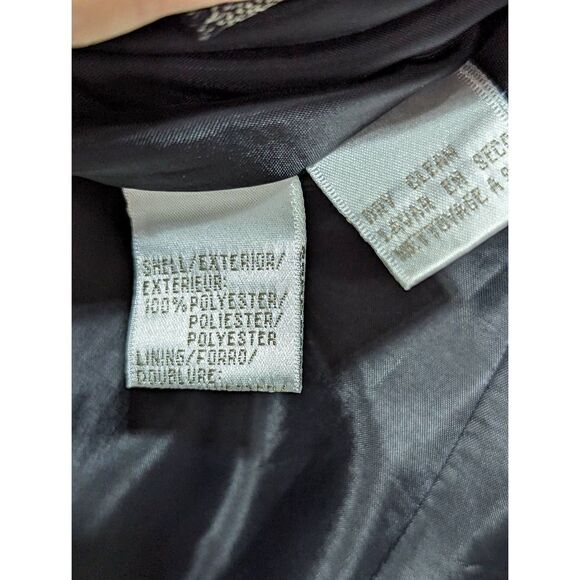 Jones New York Women's Black and Cream Single Breasted Polyester Pant Suit Sz 2P - Picture 6 of 7